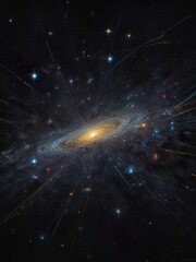 Wall Mural - illustration of cosmic web in the space