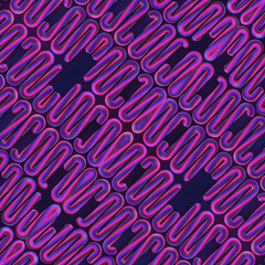 Poster - Digital illustration with a pattern of a series of stylized wavy lines resembling the letter S. 3d rendering