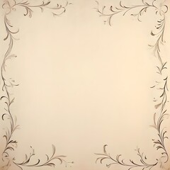 Wall Mural -  soft golden color beige background parchment with a thin barely noticeable floral ornament wallpaper, Ai Generated