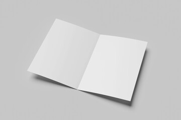 Wall Mural - Realistic blank A4 bi-fold brochure for mockup. Paper illustration.