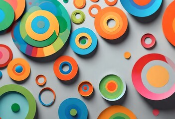 Wall Mural - background with circles