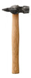 Aged hammer with wooden handle