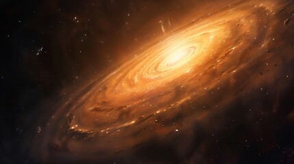Wall Mural - The galaxy, a vast expanse filled with billions of stars, emanates a warm and comforting glow, illuminating the space around them.