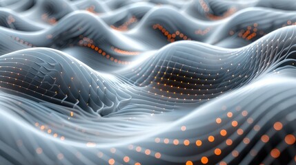 Poster - 3d render Design a dynamic presentation background with a kevlar texture, abstract wave pattern, infused with elements of modern design. Generative AI.