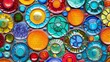 © wanna - A mosaic of colorful glass and acrylic circles