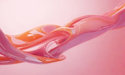 Wall Mural - pink 3d liquid background