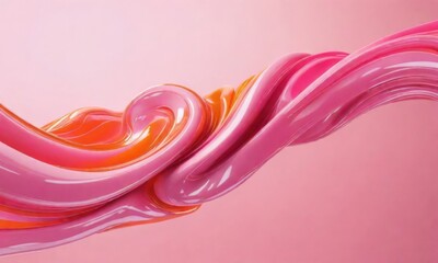 Wall Mural - pink 3d liquid background