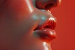 © Phuriphat - A woman with red hair and freckles is shown with a red lip