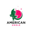 American anole mammal logo