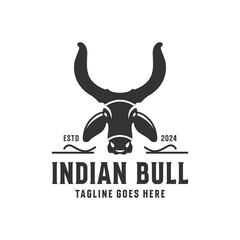 Wall Mural - Indian cow horn logo