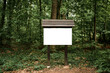 © AlexGo - Nature signpost with information in the woods mockup