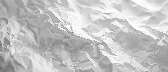 Poster - A white crumpled paper texture