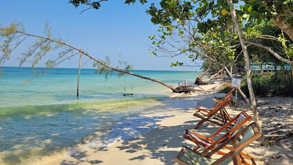 Wall Mural - beach swing at starfish beach