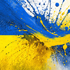 Poster - Vibrant ukrainian flag