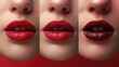 © Maria - Lipstick Makeup Advertising , close up Lips. Red, website advertising banner for lipstick, Showcase different shades on diverse skin tones to emphasize inclusivity, ui, ux, ui/ ux, website