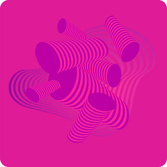 Poster - Vector abstract background with dynamic waves and lines. Illustration suitable for design