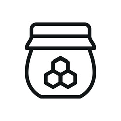 Sticker - Honey pot isolated icon, honeypot vector symbol with editable stroke