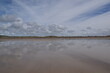 the reflections on saunton sands as far as you can sea