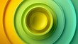 A vibrant abstract image featuring concentric circles in shades of yellow and green.