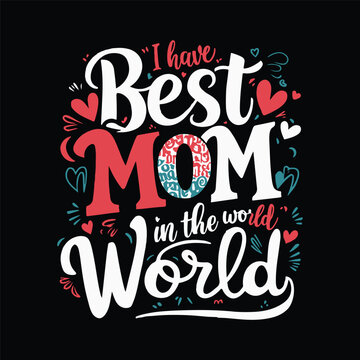 Free Vector Mother's day typography design template