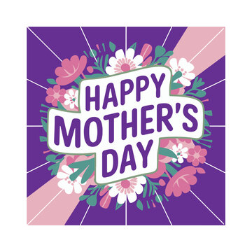 Free Vector Mother's day typography design template