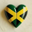 heart painted with Jamaica ,generated by AI