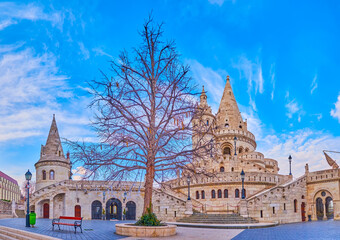 Wall Mural - The stone towers of Fisherman's Bastion, Budapest, Hungary
