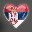 heart painted with Serbia flag ,generated by AI