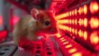 A laboratory rat in a controlled environment chamber,Participating in a behavioral study