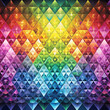 Diamonds fading from one color to another, generative ai