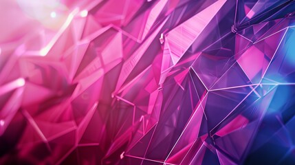 Wall Mural - Vibrant polygonal geometric design: futuristic sci-fi abstract connection pattern - dynamic sci-tech concept background in high resolution