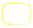 Umrandung mit abgerundeten Ecken in gelb mit Textfreiraum