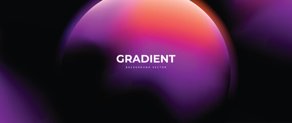 Wall Mural - abstract gradient background vector. modern digital wallpaper with vibrant color, 3d geometric shape