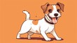 © tohceenilas - A cartoon illustration of a happy Jack Russell Terrier dog
