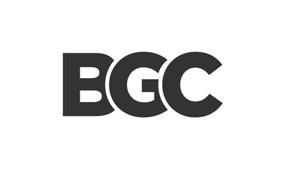 Poster - BGC logo design template with strong and modern bold text. Initial based vector logotype featuring simple and minimal typography. Trendy company identity.