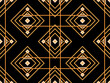 Geometric seamless pattern in art deco style. Golden lines pattern, vintage linear style. Design a template for wallpapers, banners, posters and advertisement marketing. Vector illustration