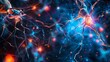 © touseef - Vibrant neuron creation: abstract brain background for science and humanity exploration