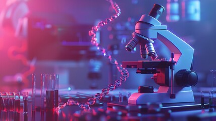 Wall Mural - scientist analyzing microscope slide at laboratory. young woman technician is examining a histologic