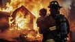 rescues child from burning house during fire ,