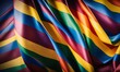 Rainbow flag with a colorful cloth