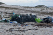 Beach Filled with Litter and Refuse
