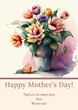 Flower composition. Mother's day card design.
