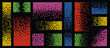 Pixel disintegration color backgrounds. Decay effect. Dispersed dotted pattern. Concept of disintegration, pixel mosaic textures with simple square particles.