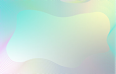 Leinwandbilder - Abstract wave element for design. Digital frequency track equalizer. Stylized pastel line art background. Curved wavy line. Vector illustration