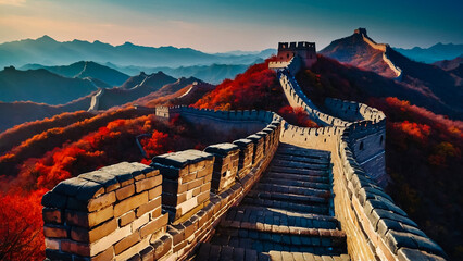 Wall Mural - One of China's Distinguished Historic Ancient Buildings-Great Wall
