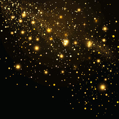 Wall Mural - a black background with a lot of yellow stars
