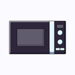 Microwave Oven Vector Flat Illustration. Perfect for different cards, textile, web sites, apps