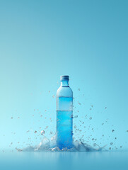 Poster - bottle of water on the beach