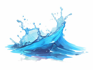 Wall Mural - water splash isolated on white