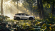 Modern Silver SUV Amidst Nature: Unveiling Elegance and Off-road Capabilities